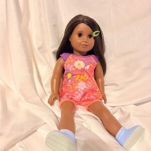 American Girl Doll JLY #47 Dk Brown Hair Eyes African American Sonali
